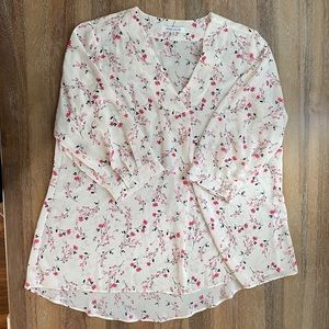 Floral white blouse